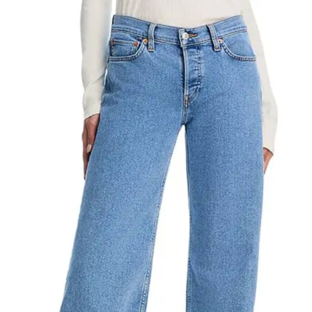 REDONE | Women's Comfort Stretch Mid Rise Wide Leg | Azulito